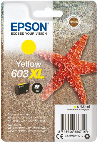 Photo de Cartouche d'encre Epson Etoile de mer 603XL (Jaune)