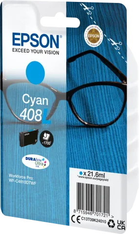 Photo de Cartouche d'encre Epson Lunettes 408 XL (Cyan)