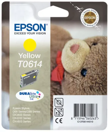 Photo de Cartouche d'encre Epson Ourson T0614 (Jaune)