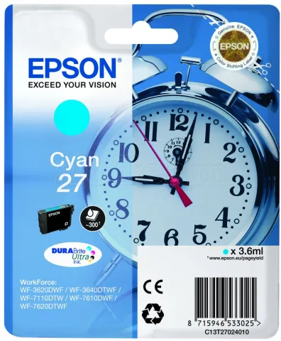 Photo de Cartouche d'encre Epson Reveil 27  (Cyan)