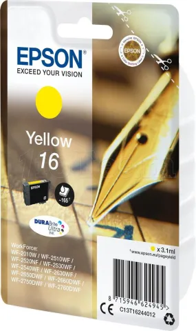 Photo de Cartouche d'encre Epson Stylo Plume 16 (Jaune)