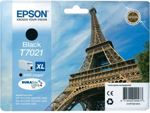 Photo de Cartouche d'encre Epson Tour Eiffel T7021 XL (Noir)