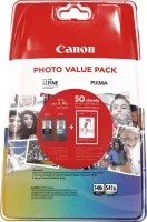 Photo de Cartouches d'encre Canon PG-540L + CL-541XL  (Noir/Couleurs) + Papier photo