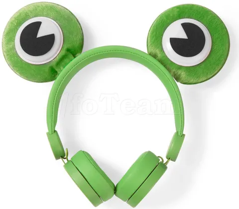 Photo de Casque filaire Animaticks - Freddy Frog avec oreilles magnétiques amovibles (Vert)