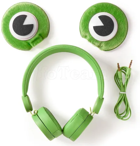 Photo de Casque filaire Animaticks - Freddy Frog avec oreilles magnétiques amovibles (Vert)