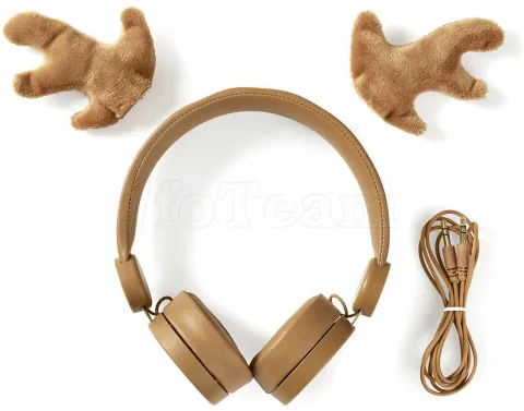 Photo de Casque filaire Animaticks - Rudy Reindeer avec oreilles magnétiques amovibles (Marron)