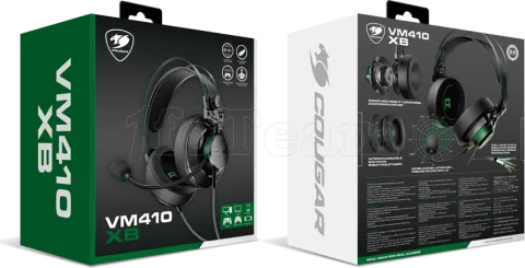 Photo de Casque Gamer filaire Cougar VM410 (Noir/Vert)