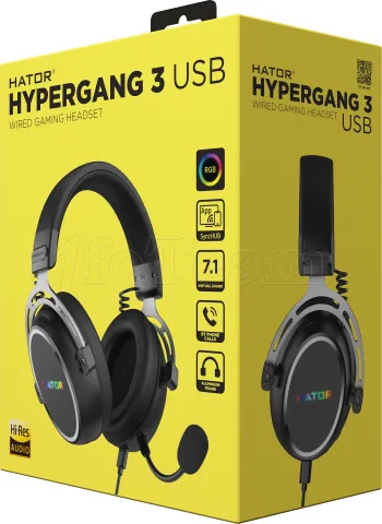 Photo de Casque Gamer filaire Hator Hypergang 3 USB (Noir)