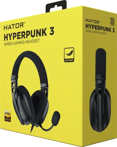 Photo de Casque Gamer filaire Hator Hyperpunk 3 USB (Noir)