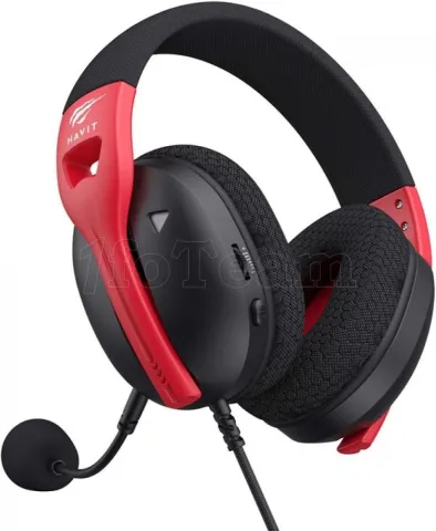 Photo de Casque Gamer filaire Havit Fuxi H5d (Noir/Rouge)