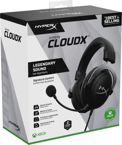 Photo de Casque Gamer filaire HyperX CloudX (Noir/Gris)