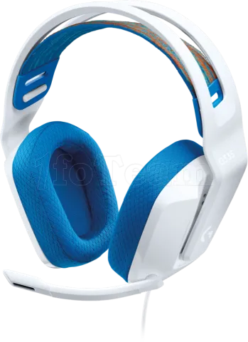 Photo de Casque Gamer filaire Logitech G335 (Blanc/Bleu)