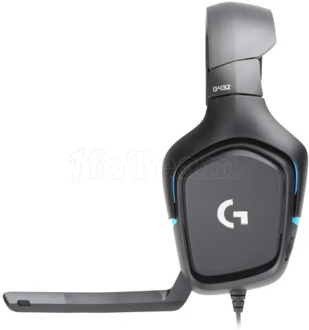 Photo de Casque Gamer filaire Logitech G432 (Noir/Bleu)