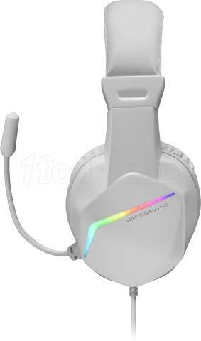 Photo de Casque Gamer filaire Mars Gaming MH122 RGB (Blanc)