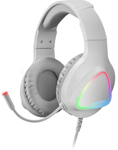 Photo de Casque Gamer filaire Mars Gaming MH222 RGB (Blanc)