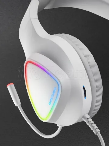 Photo de Casque Gamer filaire Mars Gaming MH222 RGB (Blanc)