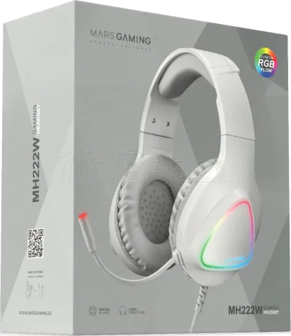 Photo de Casque Gamer filaire Mars Gaming MH222 RGB (Blanc)