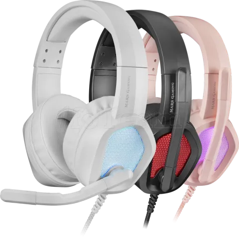 Photo de Casque Gamer filaire Mars Gaming MH320 RGB (Blanc)