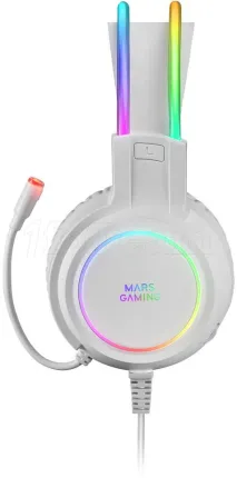 Photo de Casque Gamer filaire Mars Gaming MHRGB RGB (Blanc)