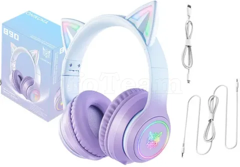 Photo de Casque Gamer filaire Onikuma B90 (Bleu/Violet)