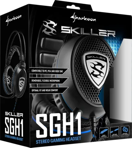 Photo de Casque Gamer filaire Sharkoon Skiller SGH1 (Noir/Blanc)