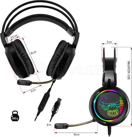 Photo de Casque Gamer filaire Spirit of Gamer Elite-H10 RGB (Noir)