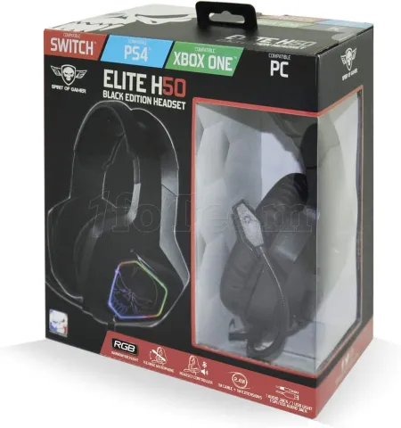 Photo de Casque Gamer filaire Spirit of Gamer Elite-H50 (Noir)