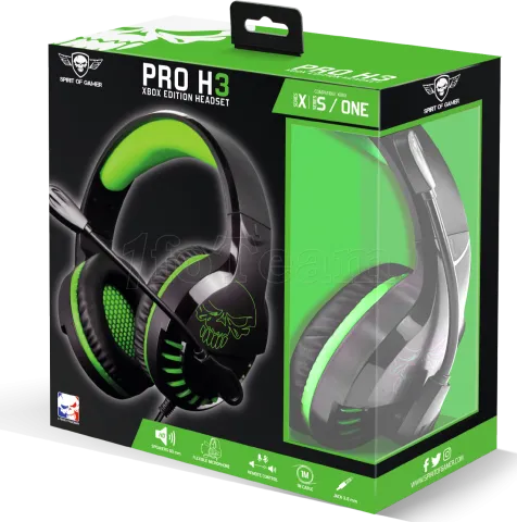 Photo de Casque Gamer filaire Spirit of Gamer Pro H3 Xbox Edition (Noir/Vert)