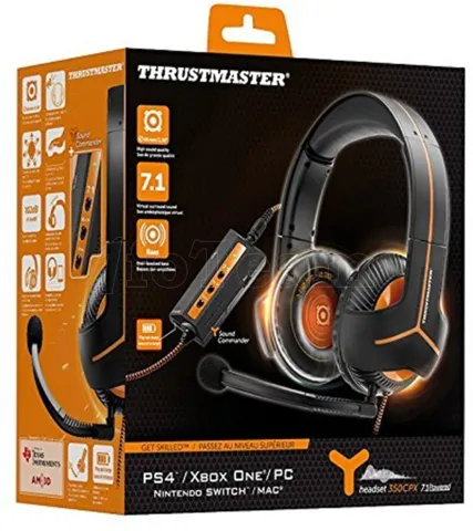 Photo de Casque Gamer filaire Thrustmaster Y-350CPX 7.1 (Noir/Orange)