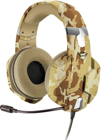 Photo de Casque Gamer filaire Trust GXT 322 Carus (Motif Camouflage Beige)