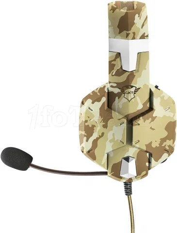 Photo de Casque Gamer filaire Trust GXT 322 Carus (Motif Camouflage Beige)