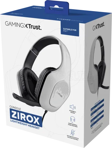 Photo de Casque Gamer filaire Trust GXT 415 Zirox (Blanc)