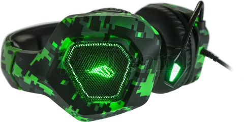 Photo de Casque Gamer filaire Verbatim SureFire Skirmish RGB (Vert)