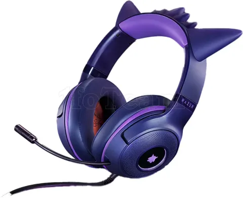 Photo de Casque Gamer Razer Kraken Kitty V2 Pokemon Gengar (Violet)