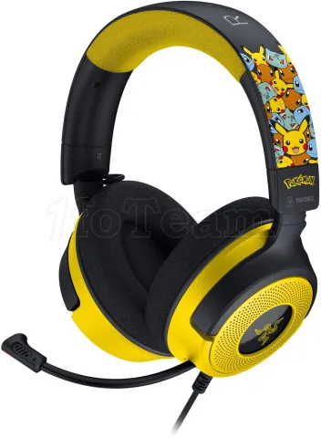 Photo de Casque Gamer Razer Kraken V4 X Pokemon Kanto Starters (Jaune)