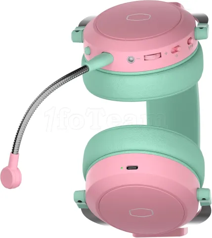 Photo de Casque Gamer sans fil Cooler Master CH351 (Rose/Vert)