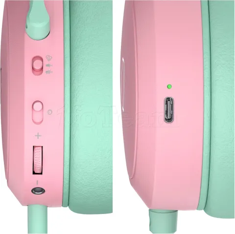 Photo de Casque Gamer sans fil Cooler Master CH351 (Rose/Vert)