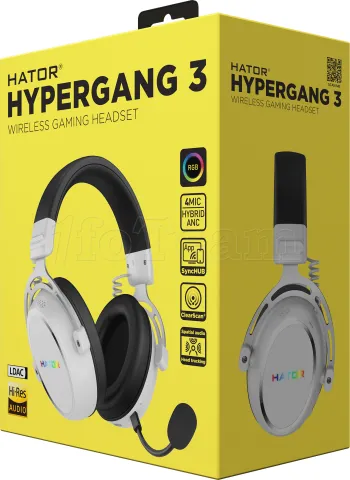 Photo de Casque Gamer sans fil Hator Hypergang 3 (Blanc)