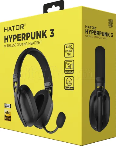 Photo de Casque Gamer sans fil Hator Hyperpunk 3 (Noir)