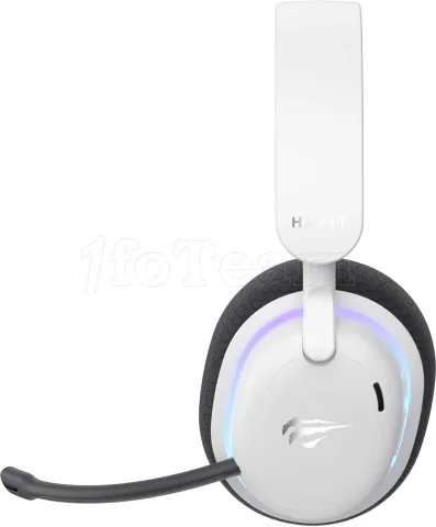 Photo de Casque Gamer sans fil Havit Fuxi H7 RGB (Blanc)