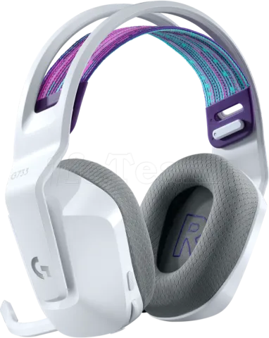 Photo de Casque Gamer sans fil Logitech G733 Lightspeed RGB (Blanc)