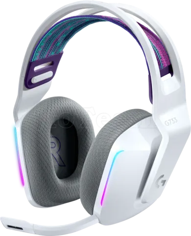Photo de Casque Gamer sans fil Logitech G733 Lightspeed RGB (Blanc)