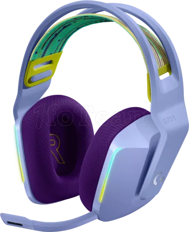 Photo de Casque Gamer sans fil Logitech G733 Lightspeed RGB (Violet)