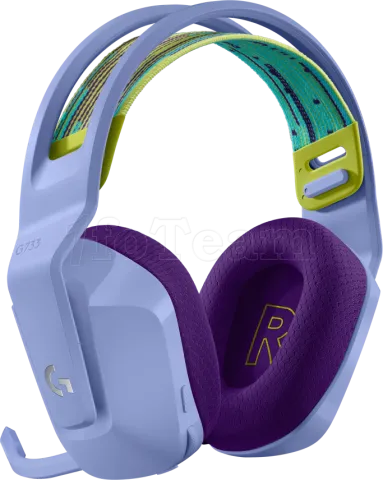 Photo de Casque Gamer sans fil Logitech G733 Lightspeed RGB (Violet)