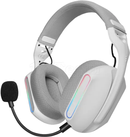 Photo de Casque Gamer sans fil Mars Gaming MHW-Pro RGB (Blanc)