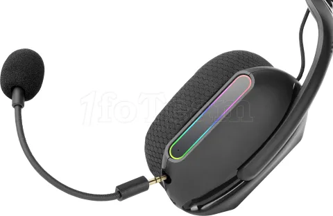 Photo de Casque Gamer sans fil Mars Gaming MHW-Pro RGB (Noir)