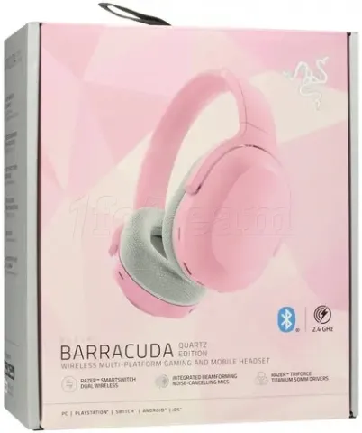 Photo de Casque Gamer sans fil Razer Barracuda (Rose)