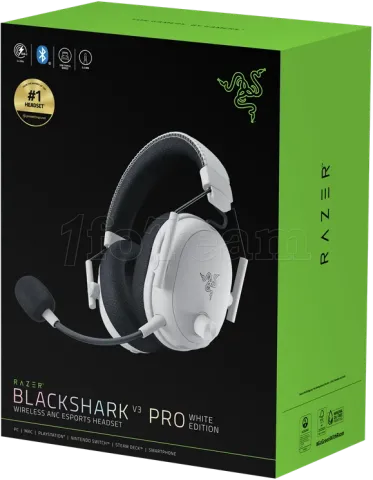 Photo de Casque Gamer sans fil Razer BlackShark V3 Pro (Blanc)