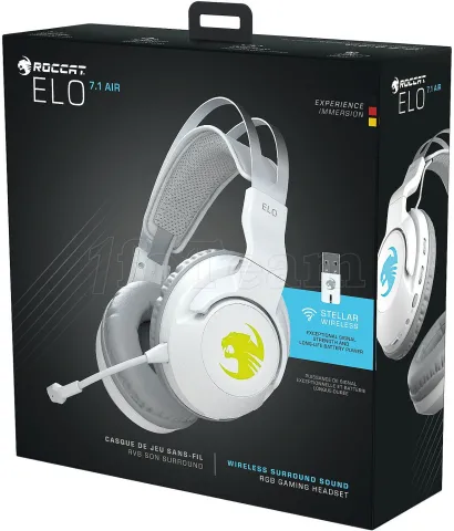 Photo de Casque Gamer sans fil Roccat Elo 7.1 Air (Blanc)