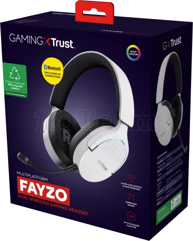 Photo de Casque Gamer sans fil Trust GXT 491 Fayzo (Blanc)